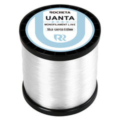 ROCRETA UANTA camo design monofilament line blends with water for stealthy casting.