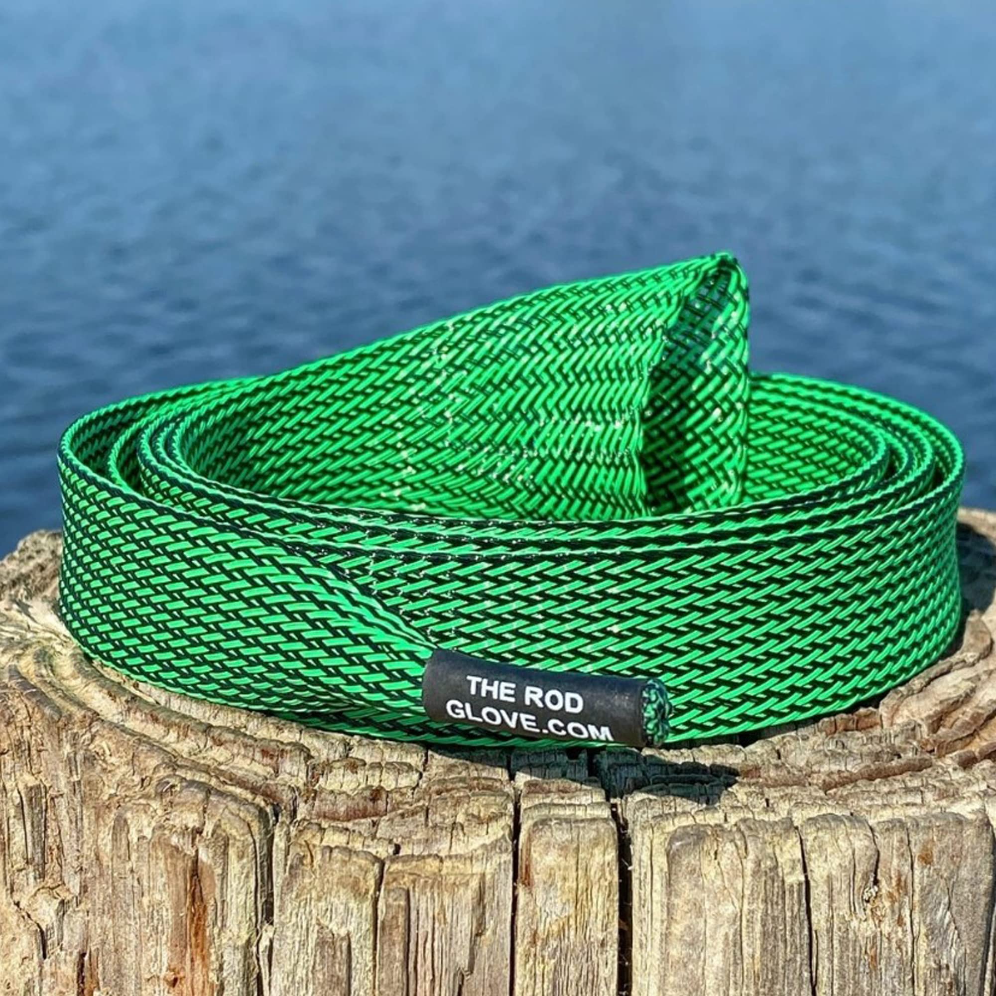 The Rod Glove XL Spinning rod cover protects against scuffs during transit.