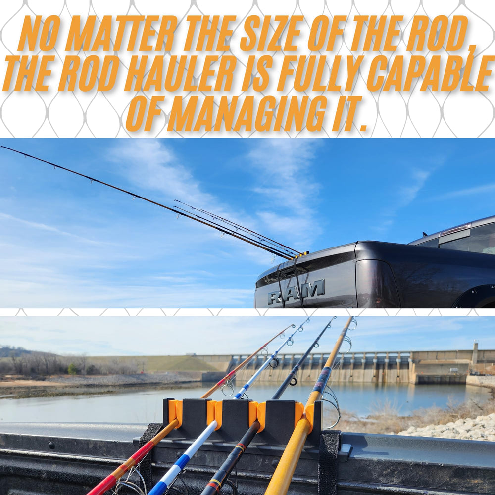 Weather-resistant materials of Rod Hauler in outdoor setting