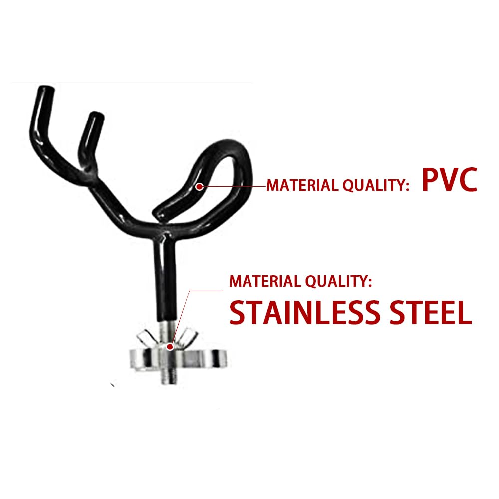 Cradle holds larger rod handles with 1-3/4-inch width