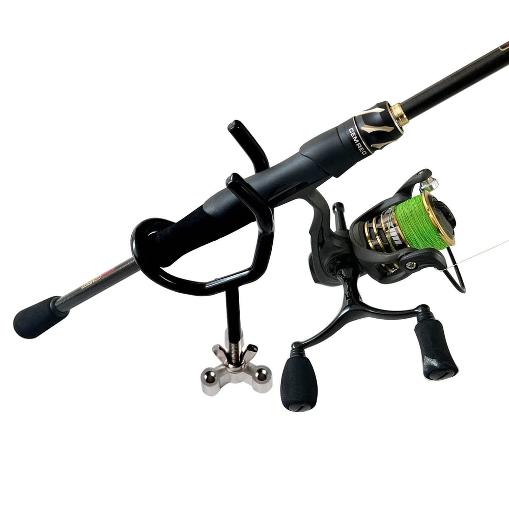 Rod holder with deck mount for easy installation