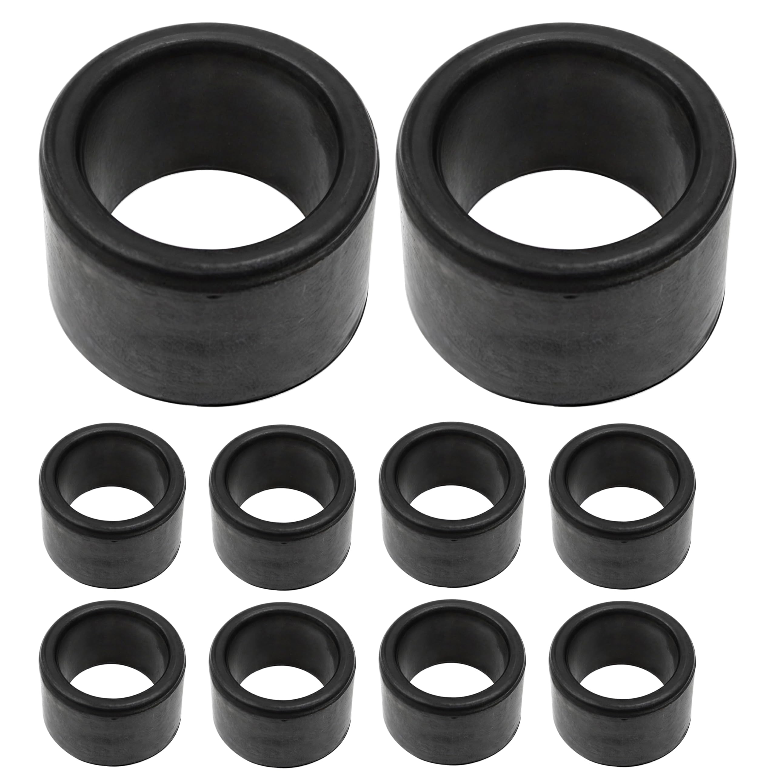 Black 10-pack rod holder insert caps for 40-54mm tubes, 2mm wall thickness