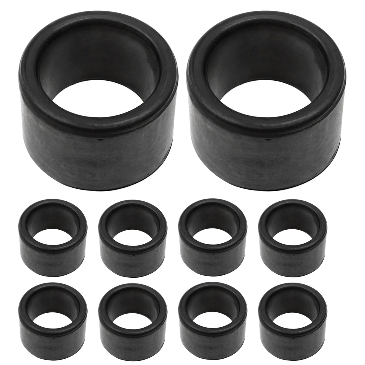 Black 10-pack rod holder insert caps for 40-54mm tubes, 2mm wall thickness
