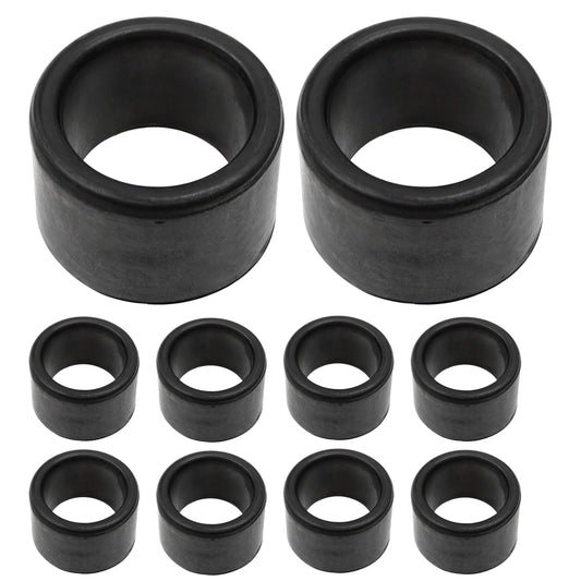 Black 10-pack rod holder insert caps for 40-54mm tubes, 2mm wall thickness