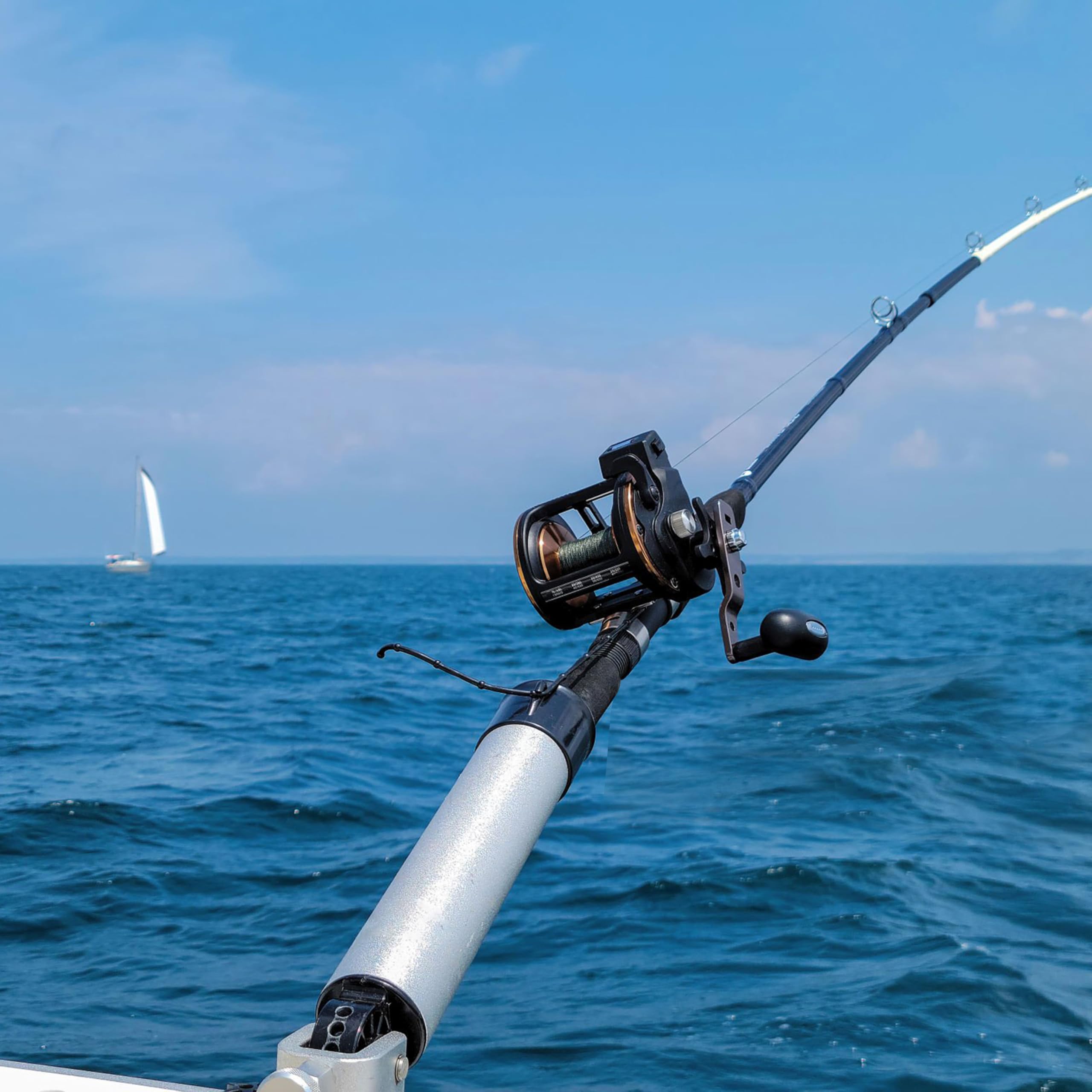 Cap used on rod holder rack in marine setup