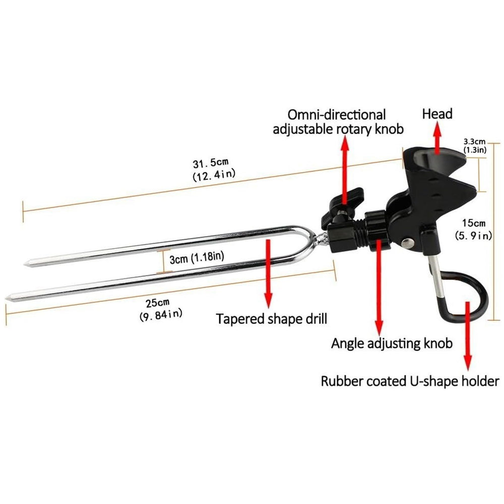 U-shaped rubber padding protecting rod and grip