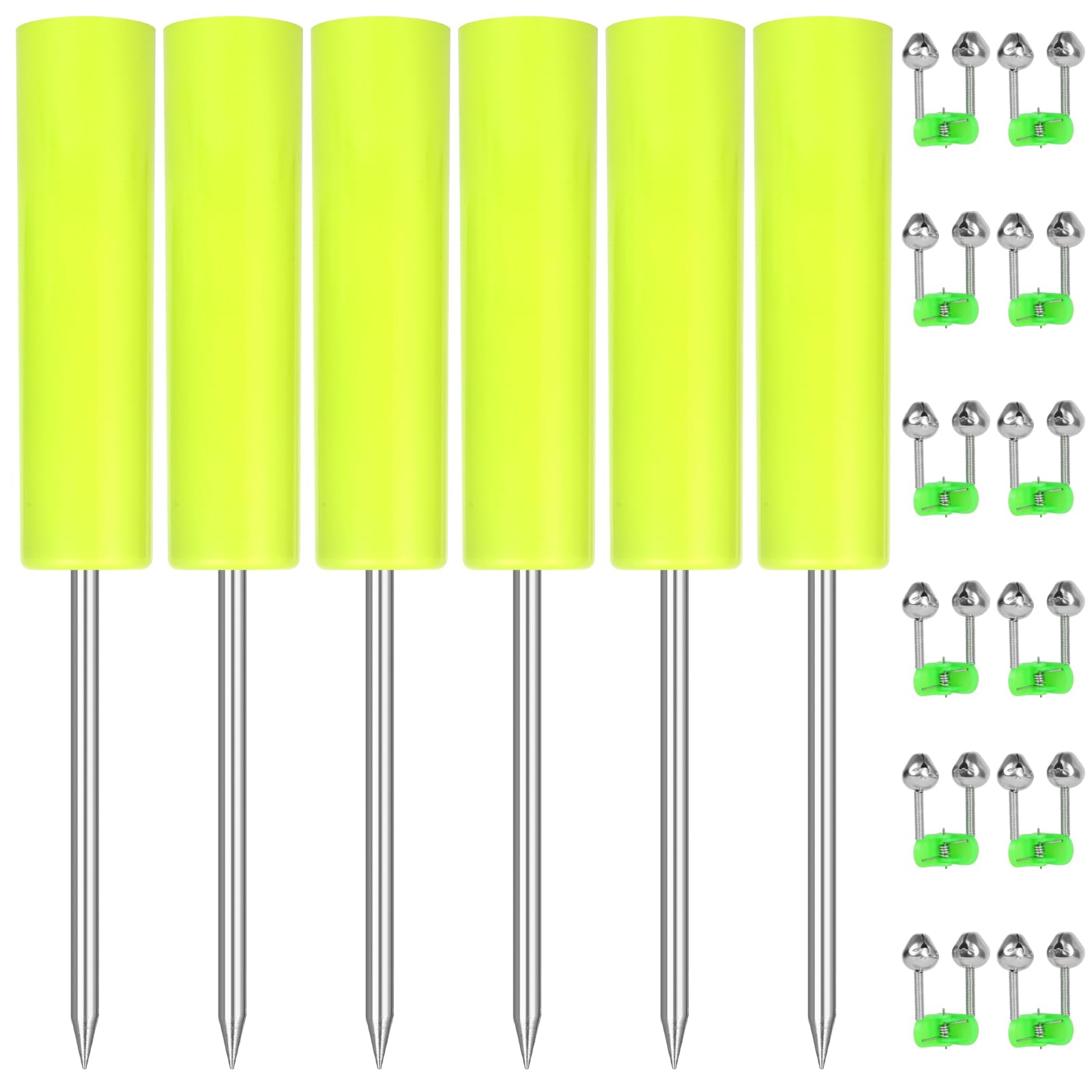 6-piece Fishing Rod Holders Ground Stake set for bank or beach fishing