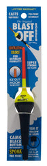 Rod-N-Bobb's Blast Off Bobber 6-inch yellow top view enhances visibility in variable light.