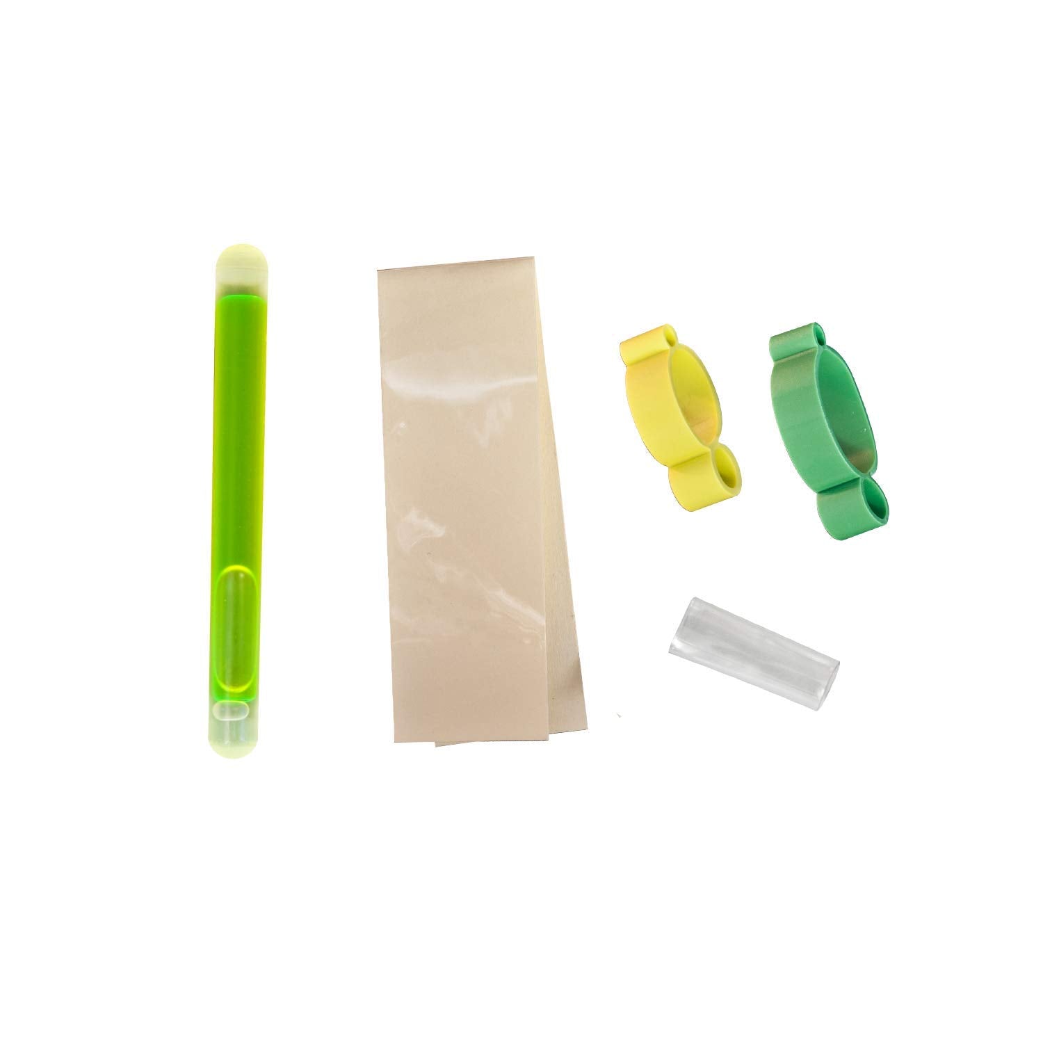 Rod-N-Bobb's green lightstick and holder illuminate bobbers after dark.