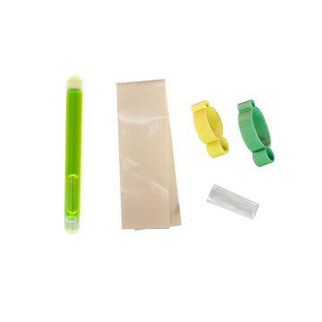 Rod-N-Bobb's green lightstick and holder illuminate bobbers after dark.