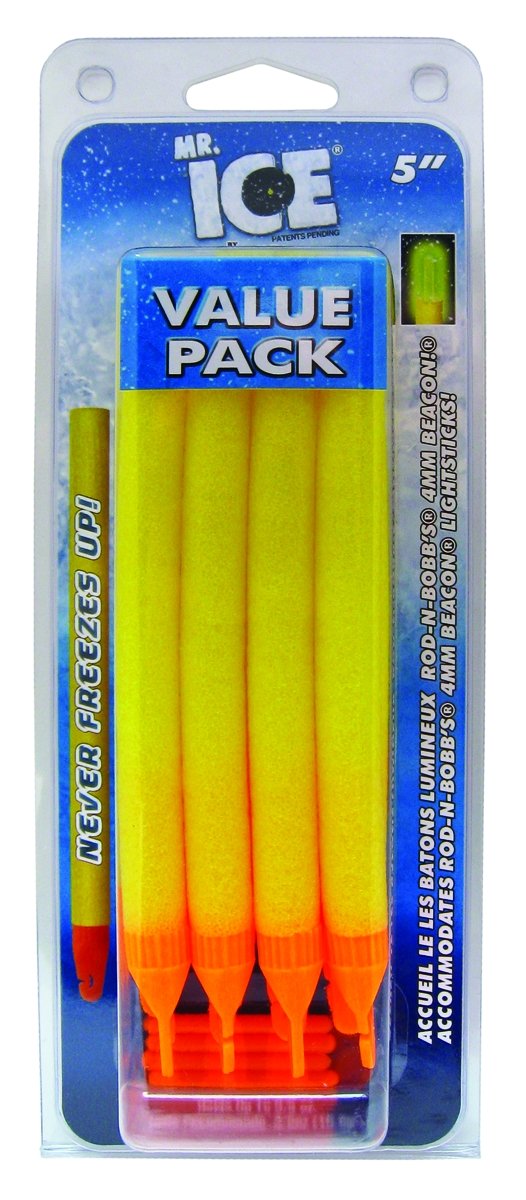 Rod-N-Bobbs MR5YC Mr Ice Bobber, yellow 5-inch ice bobber for visibility