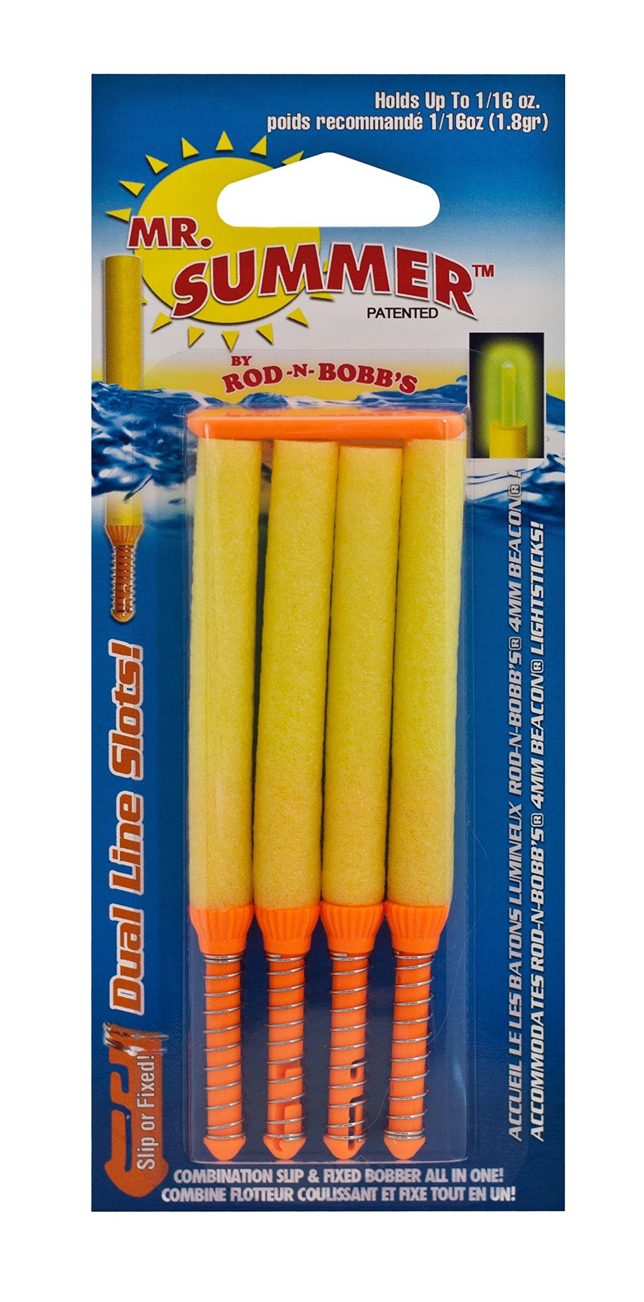 Rod-N-Bobb's Mr. Summer foam float setup demonstrates adjustable buoyancy on the line.
