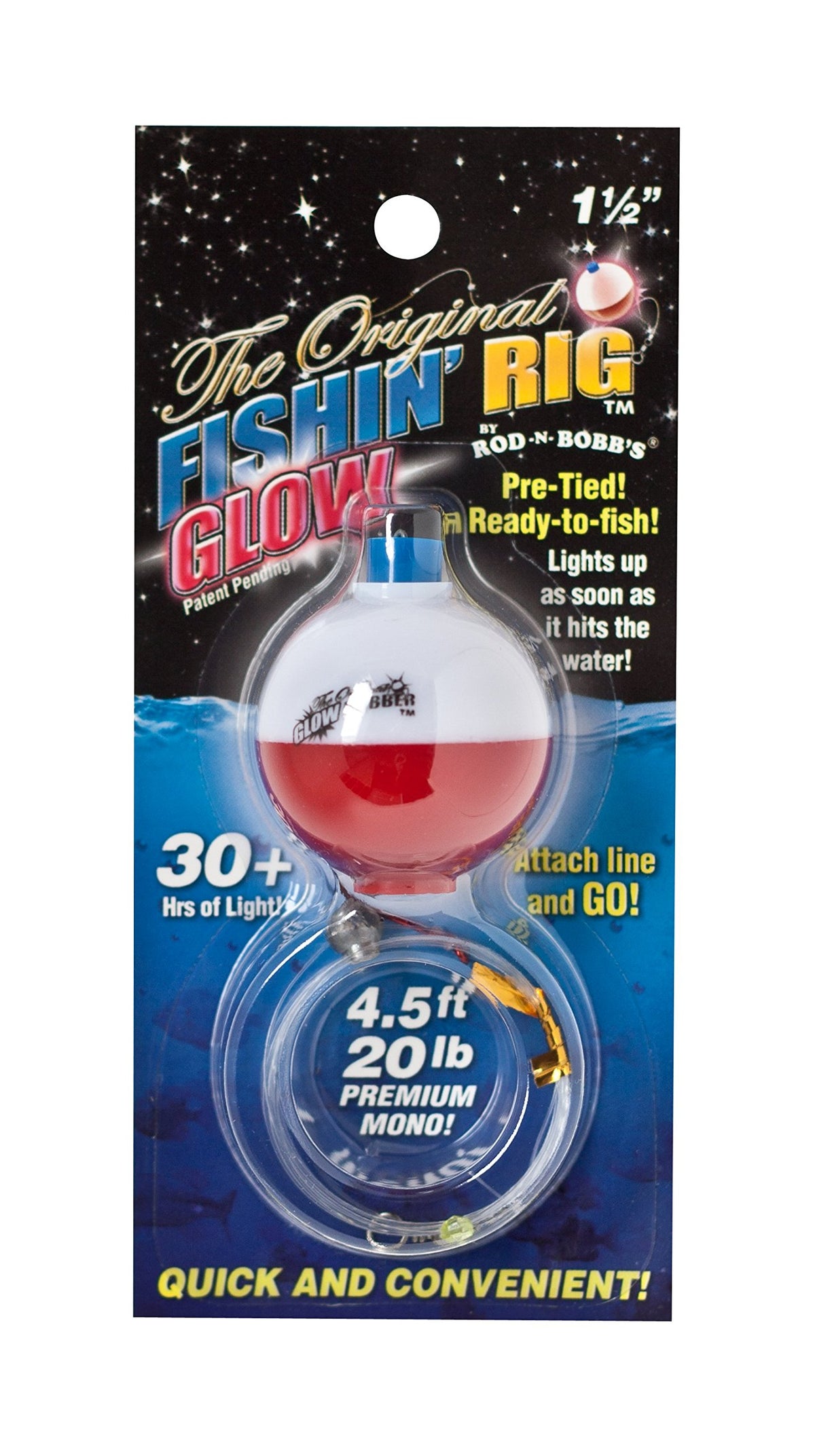 Rod-N-Bobb's Original Glow Rig on display, ready to attach.