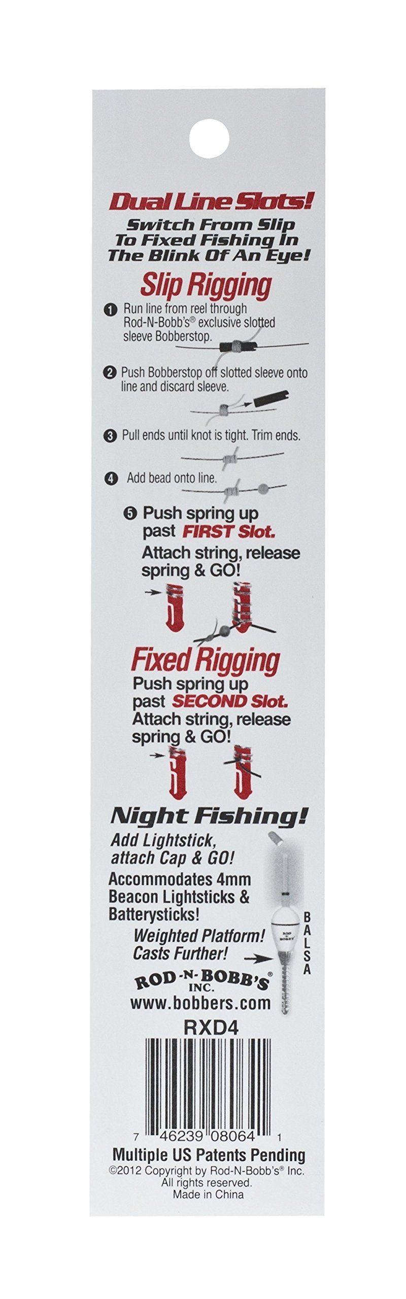 Rod-N-Bobb's Revolution X Bobber light sticks enable quick visibility in murky water.