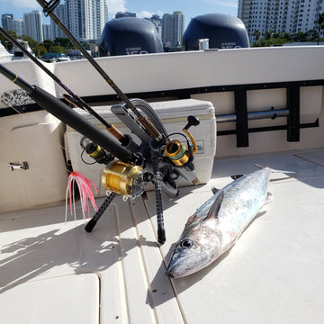 Rod-Runner Express 3 Rod Carrier gray durable ABS construction withstands harsh environments.
