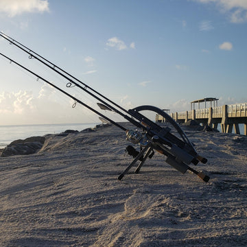 Rod-Runner Express 3 Rod Carrier gray lightweight compact storage ready.