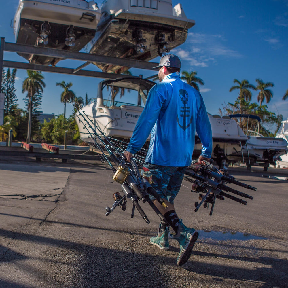 Rod-Runner Pro 5 keeps rods and reels ready after wash-down.