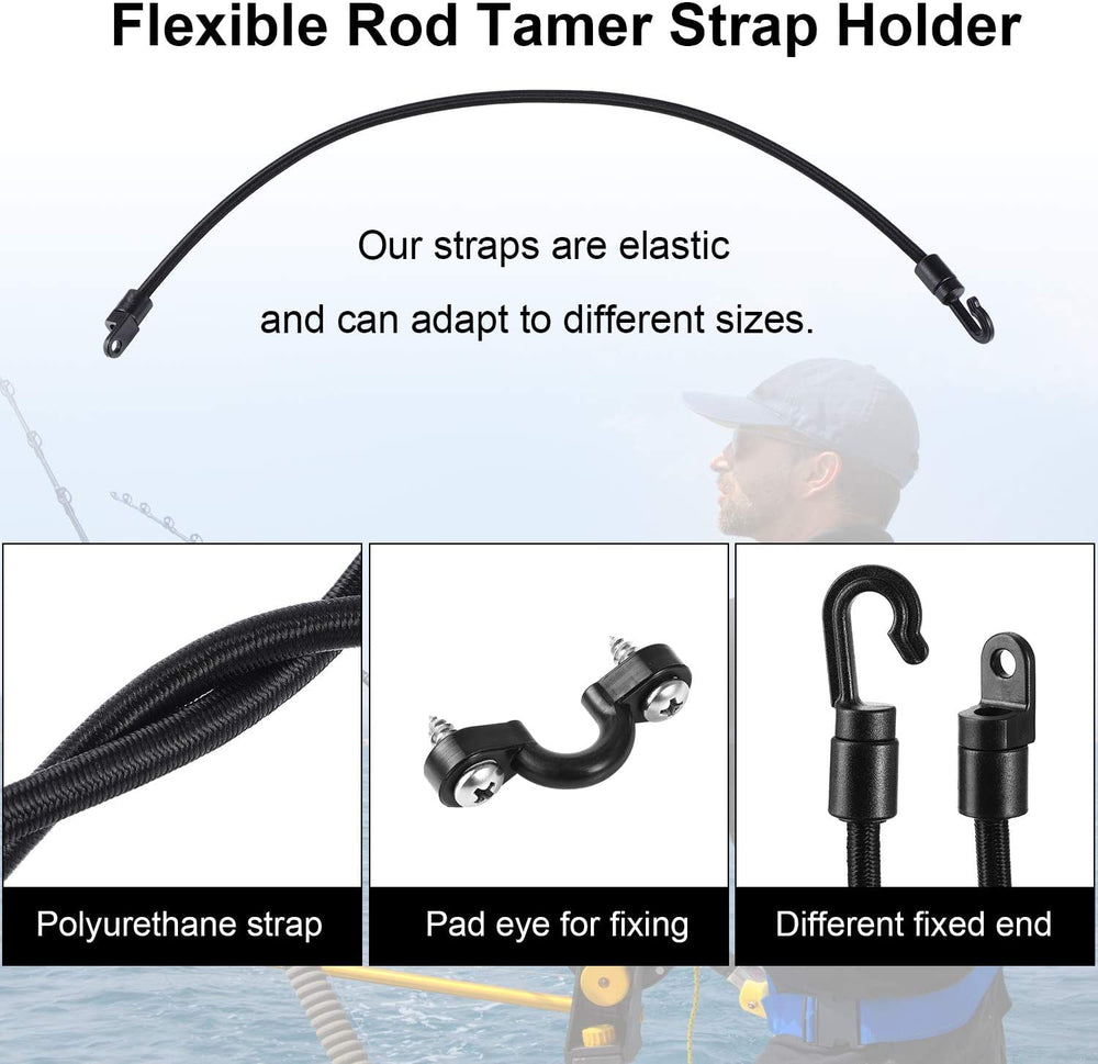 Rod strap hold-down kit with four straps and hardware