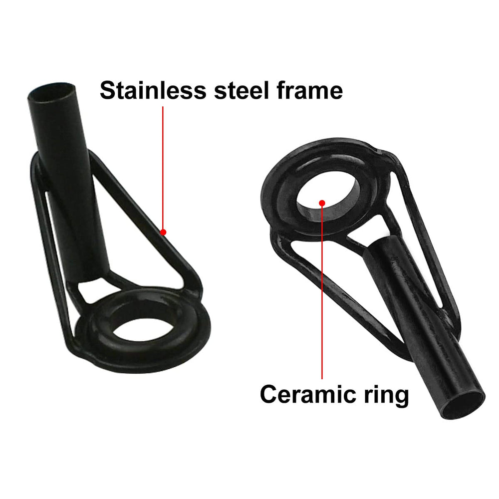 Rod tip repair kit stored in a clear plastic case