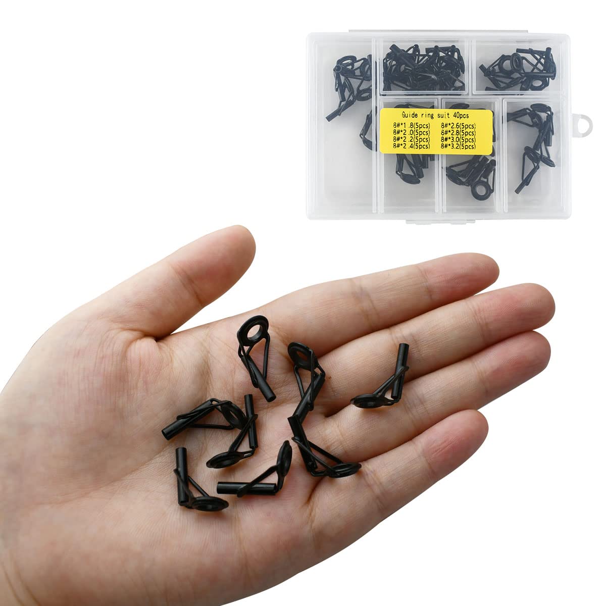 Packaging and contents of the rod tip repair kit