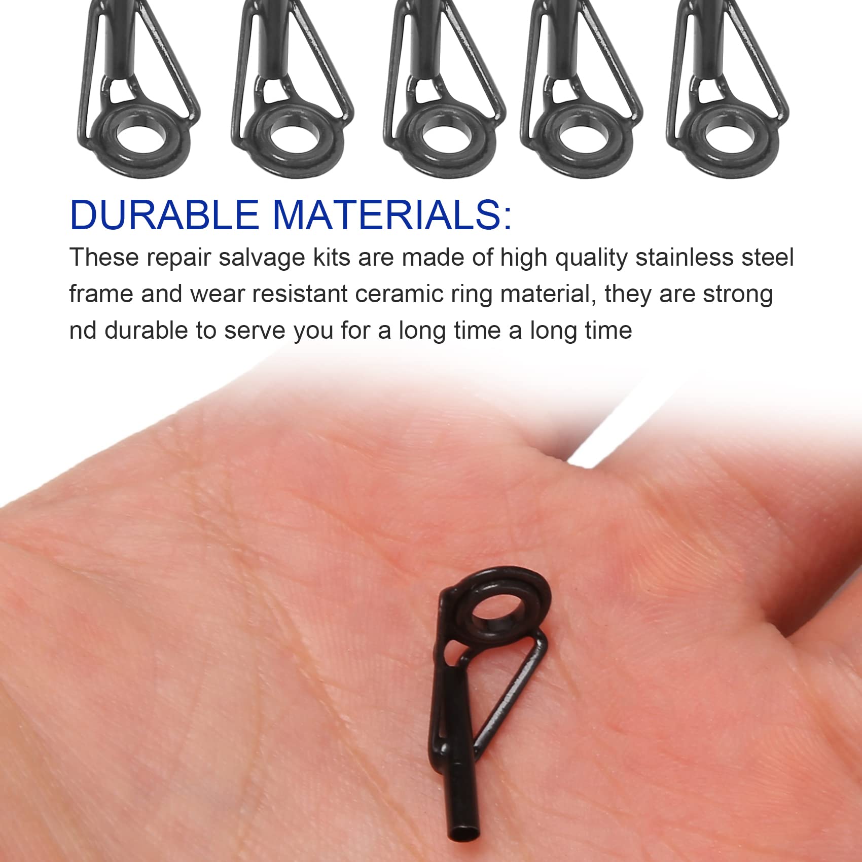 Box packaging in black color for rod tip repair kit