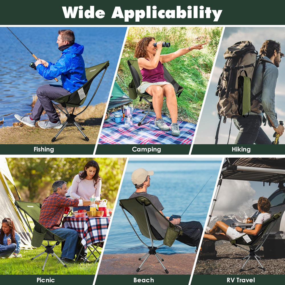 RODANNY chair in use during camping for comfortable seating.