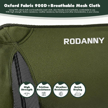 RODANNY chair on grass with stable non-slip feet.
