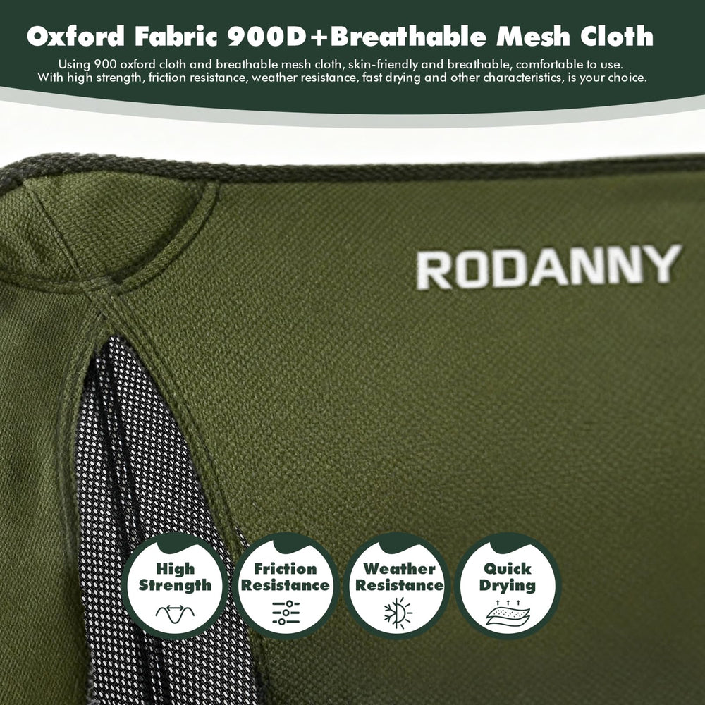 RODANNY chair on grass with stable non-slip feet.