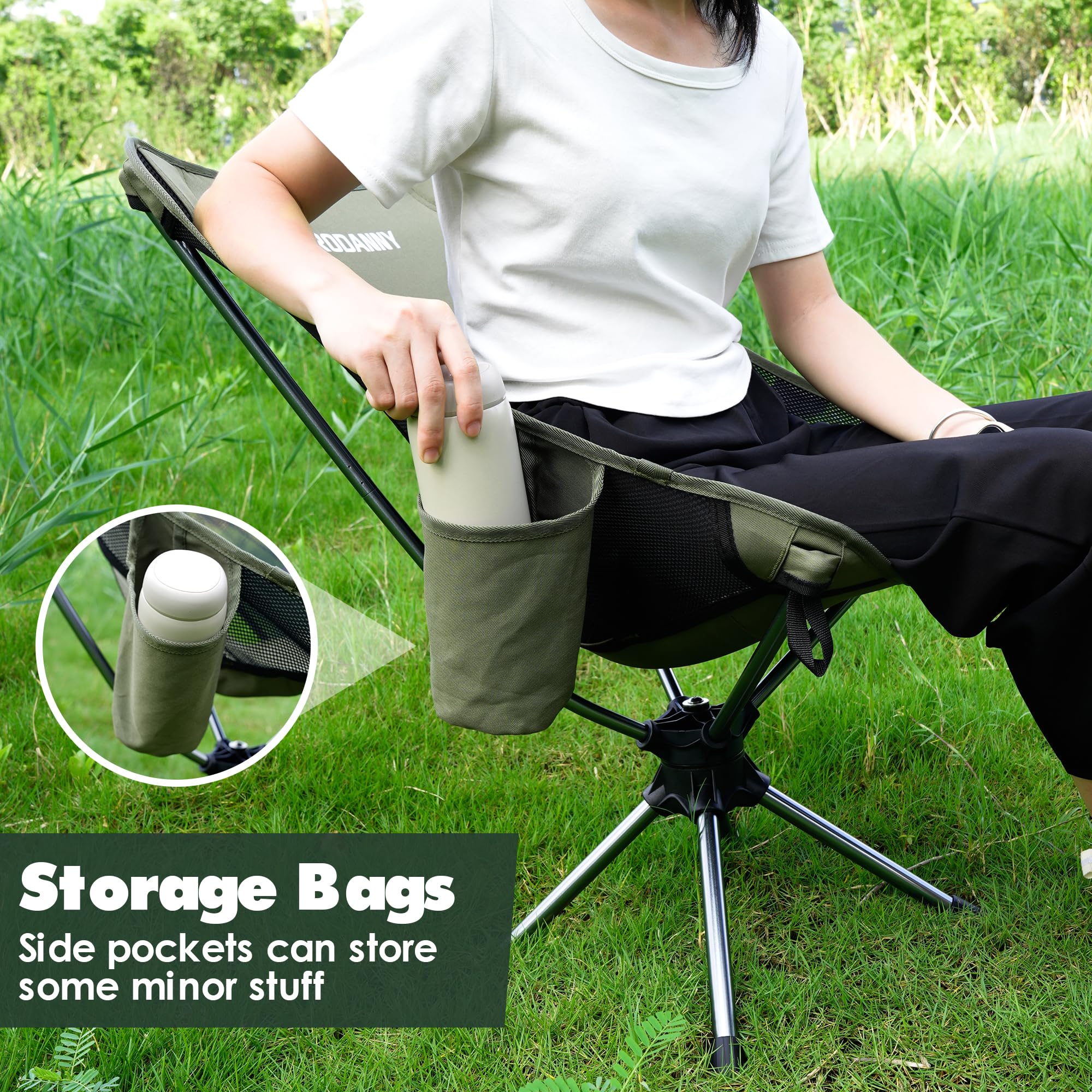 RODANNY noise-free swivel mechanism enables smooth rotations.