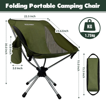 RODANNY swivel-base rotates silently for quiet outdoor viewing.