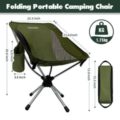 RODANNY swivel-base rotates silently for quiet outdoor viewing.