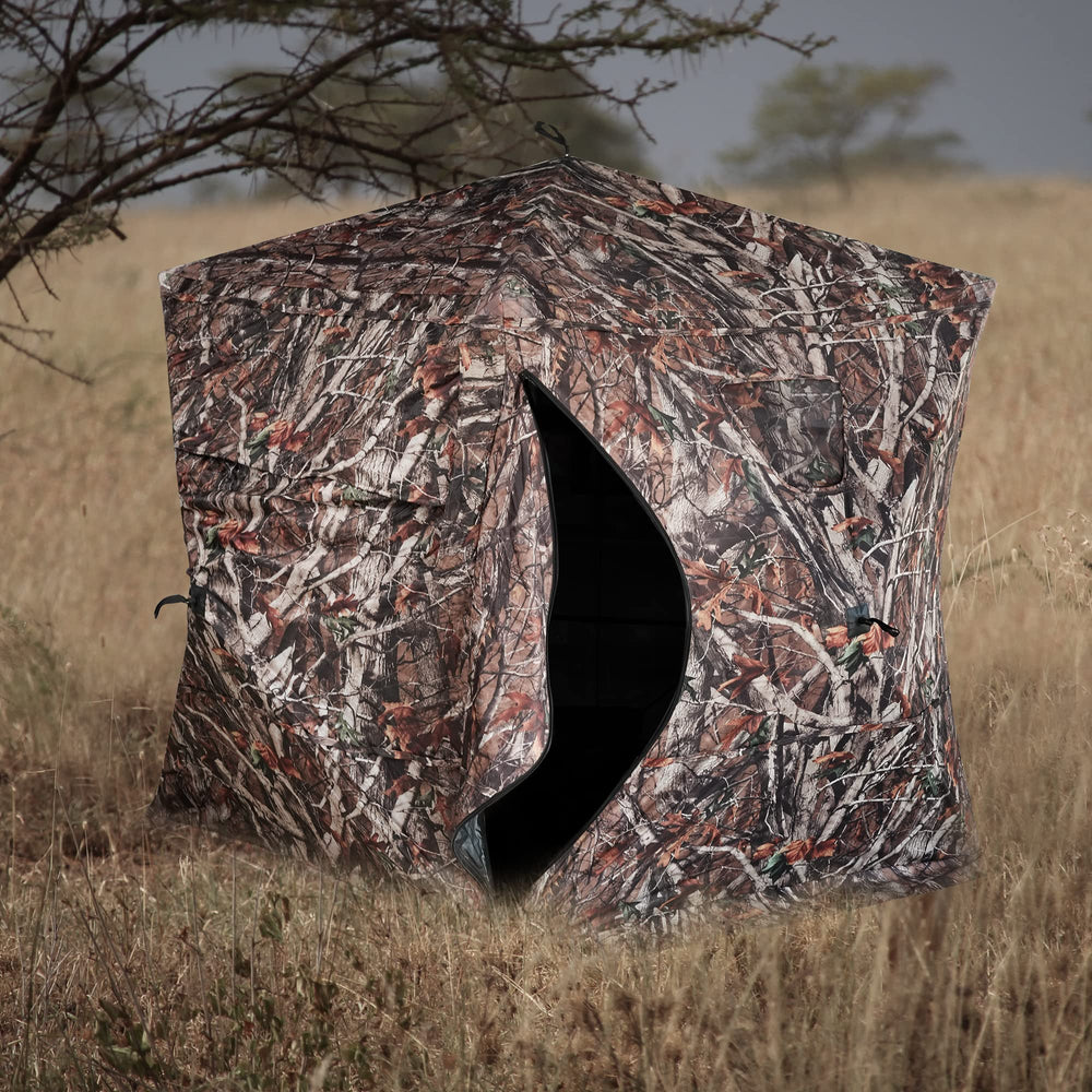 RODANNY hunting blind interior design uses transparent panels for stealthy observation