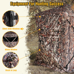 RODANNY hunting blind pop-up design enables fast, tool-free setup