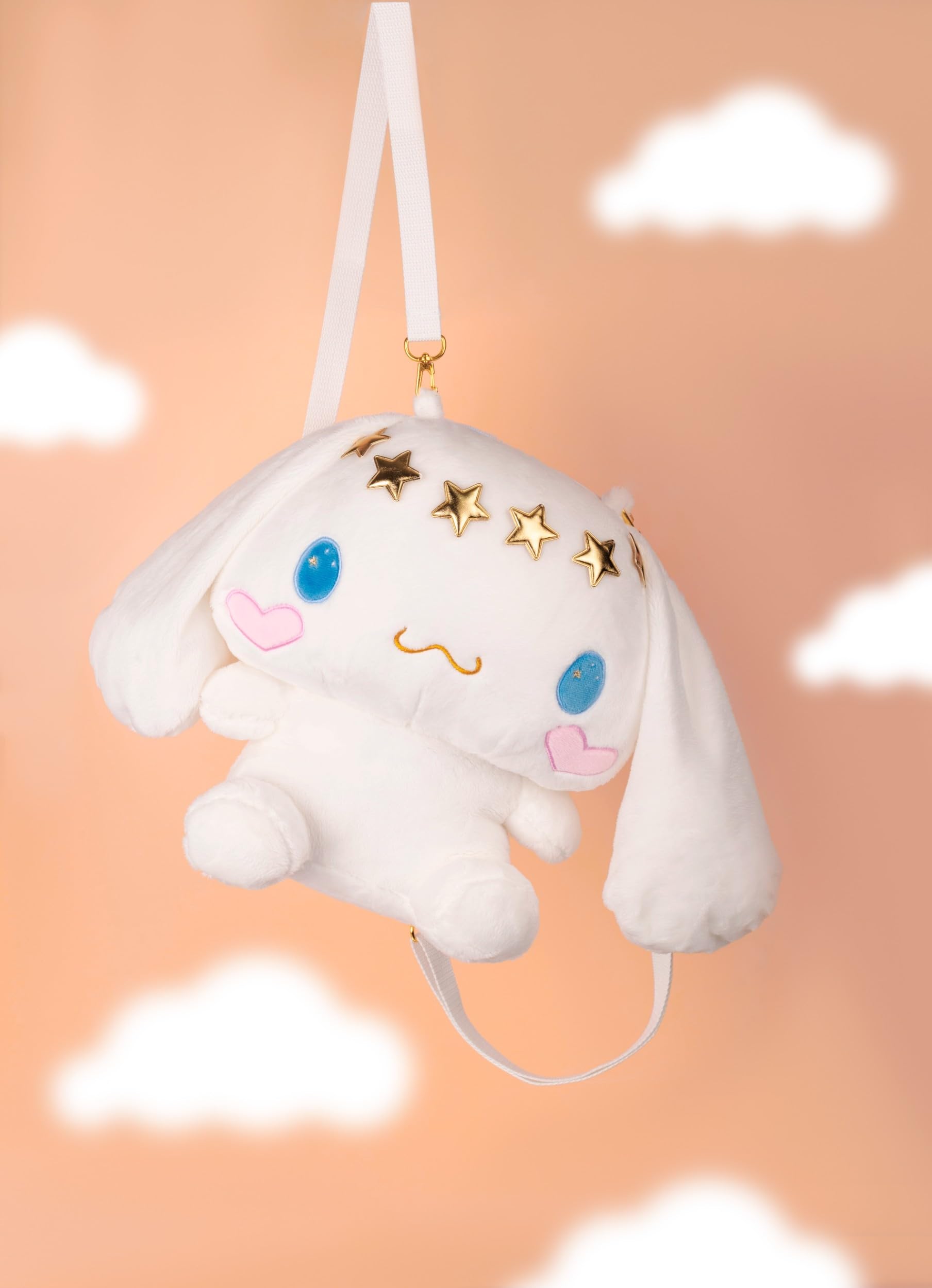 Roffatide plush puppy bag displayed on dresser, decorative and functional.
