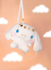 Roffatide plush puppy bag displayed on dresser, decorative and functional.