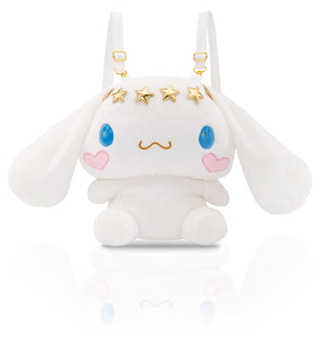 Roffatide White Big Ear Dog Backpack, front view for daily use and charm.