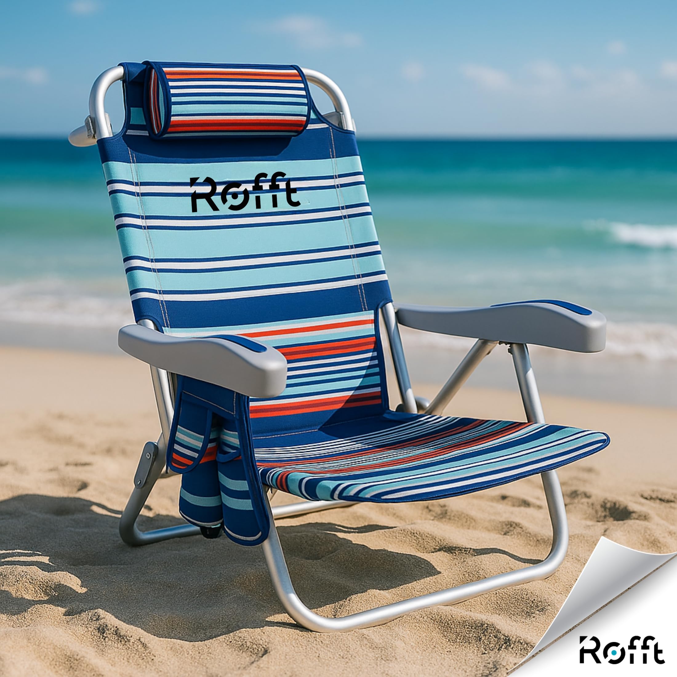 ROFFT Beach Chair with backpack straps for easy carrying