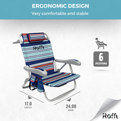 ROFFT Beach Chair insulated cup holder and cooler for drinks
