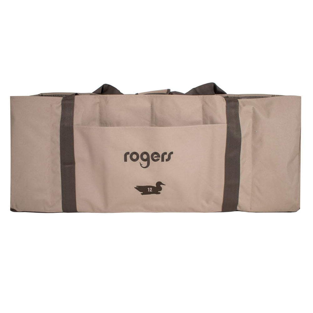 Rogers Workin’ Man 12-slot floater duck bag on tan with easy carry handles