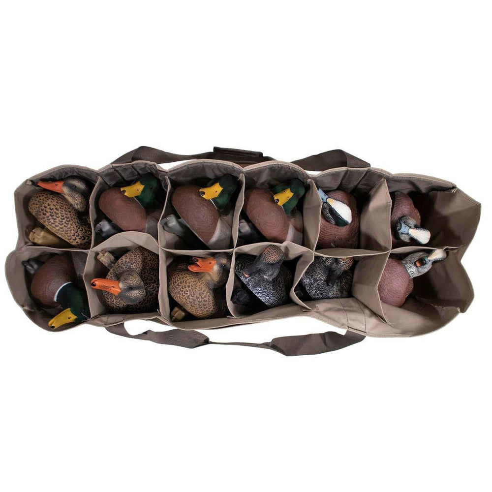 Rogers Workin’ Man 12-slot floater bag shows mesh drain slot for water release