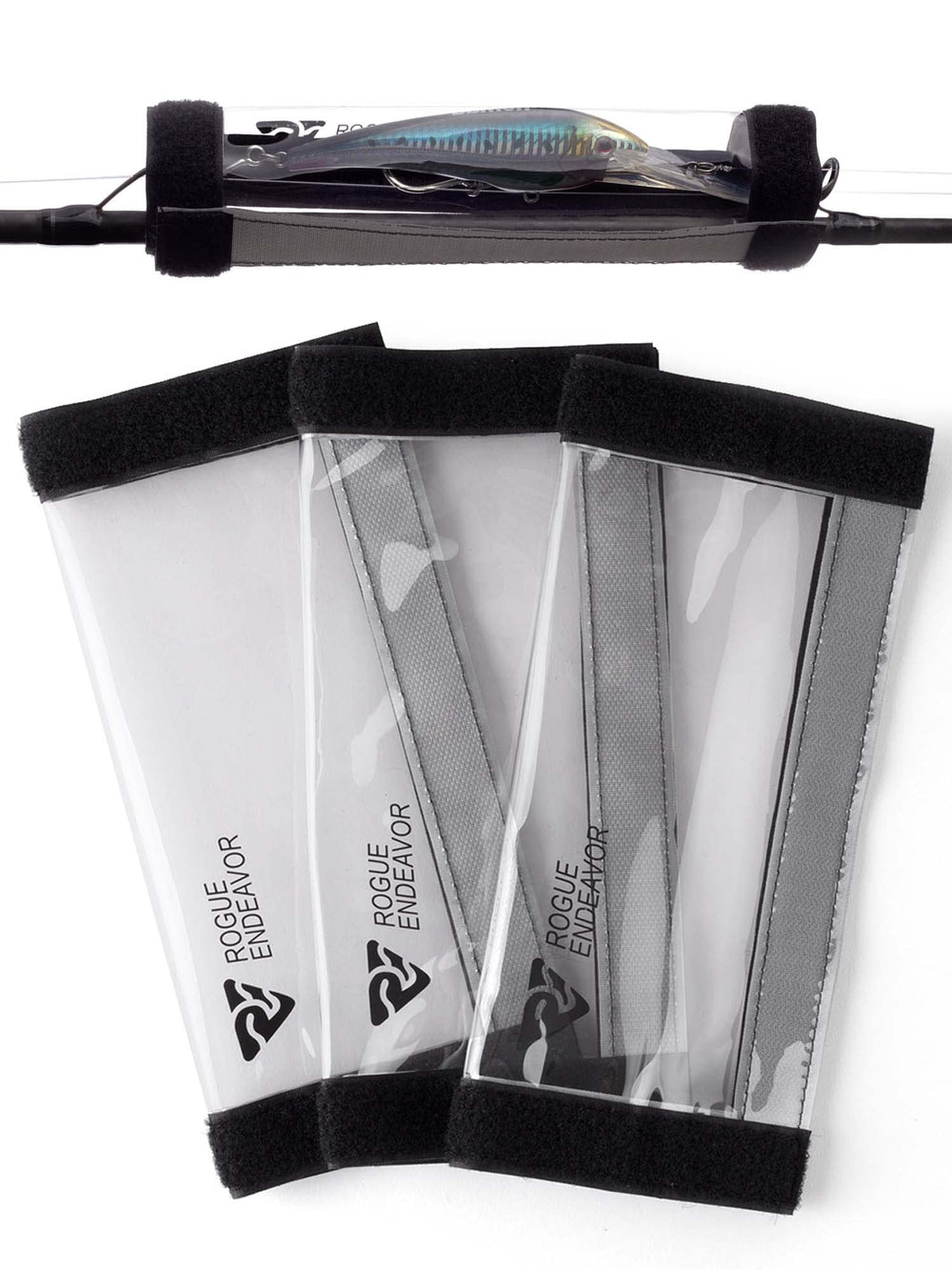 Rogue Endeavor Lure Wraps Pack 3 wrapped around a bass lure