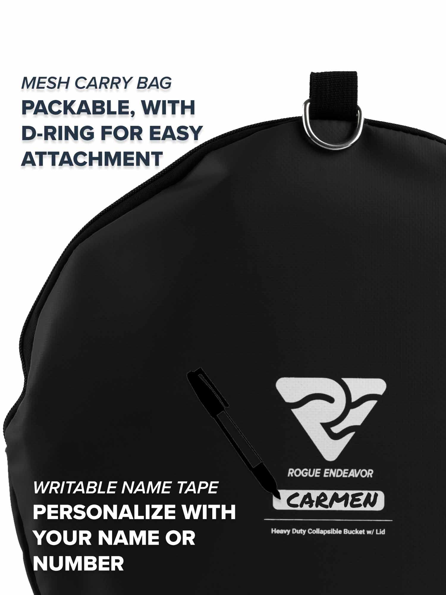Rogue Endeavor saltwater-ready bucket ideal for crabbing or minnow storage.