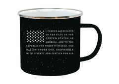 Rogue River Tactical enamel camp mug with black coating for rugged camping