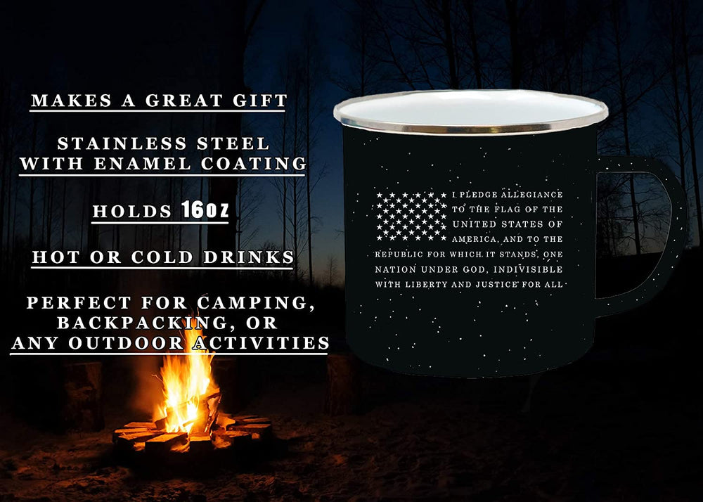 Rogue River Tactical 16oz outdoor coffee mug ideal for hiking and fishing trips