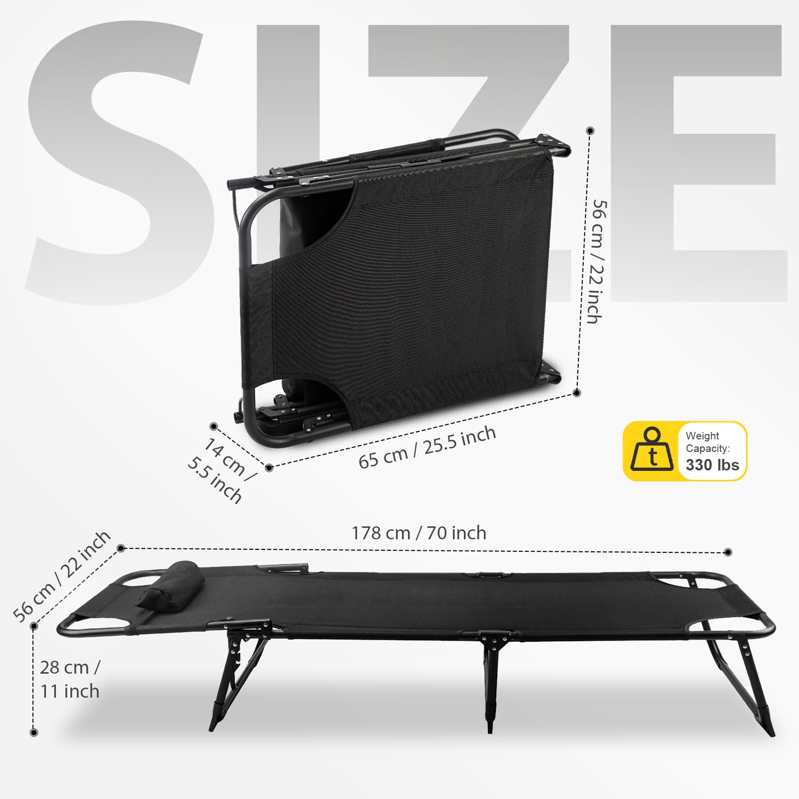 Roixeeds camping cot ideal for beach, patio, or campsite