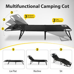 Roixeeds camping cot with removable pillow for customizable comfort