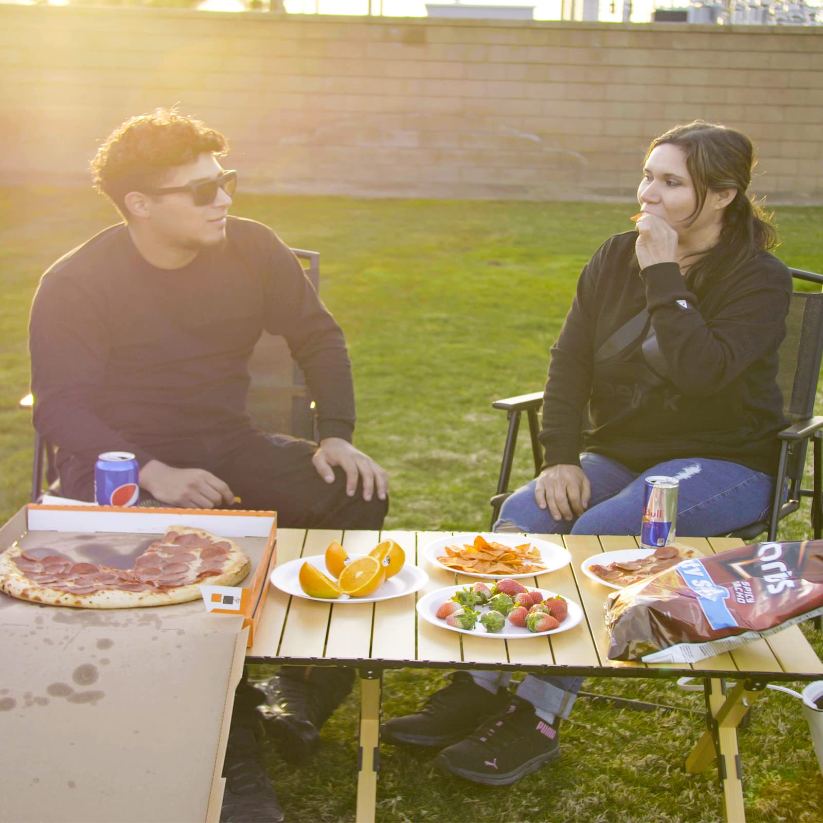 rollingsurfer folding table rolled-top demonstrates compact roll-up design for easy carrying