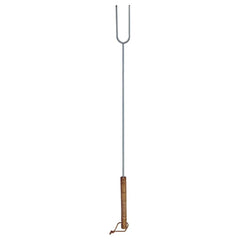 Rome 4100 Super Duty Wiener Fork in chrome plated steel, ideal for campfire roasting.