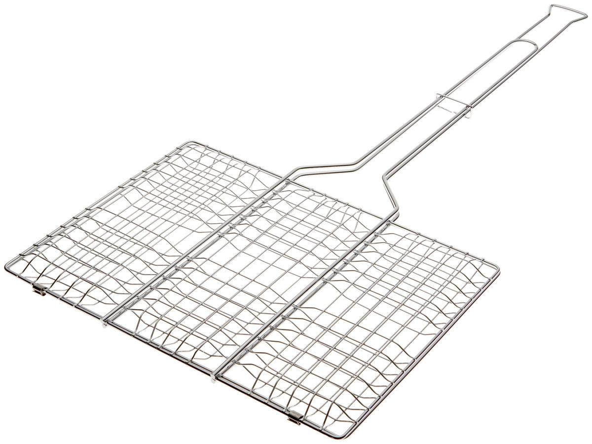 Rome Industries 64 Hamburger Grill top view highlights durable chrome finish for outdoor cooking.