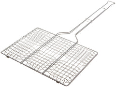Rome Industries 64 Hamburger Grill top view highlights durable chrome finish for outdoor cooking.